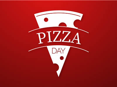 Pizza Day Logo illustrator logo pizza vector