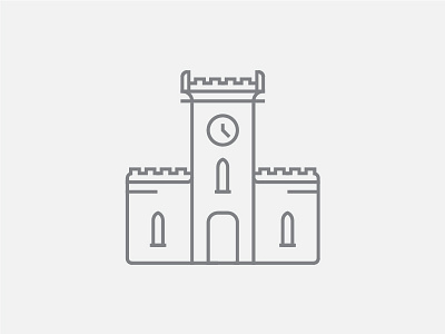 Clock Tower Icon branding building castle clocktower icon icon design square tower