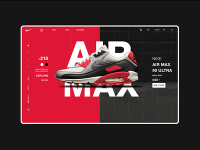 Nike Online Store Main Page Animation concept ecommerce ecommerce shop interface mainpage promo ui ux video web webdesign