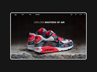 Nike Online Store Explore Page Animation animation concept e commerce experience interface nike online shop online store promo ui ux uxui web webdesign