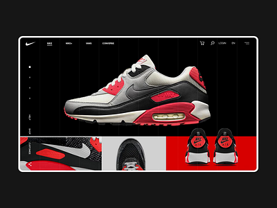 Nike Online Store Gallery Page Animation animation concept e comerce interface online shop online store promo ui ux web webdesign