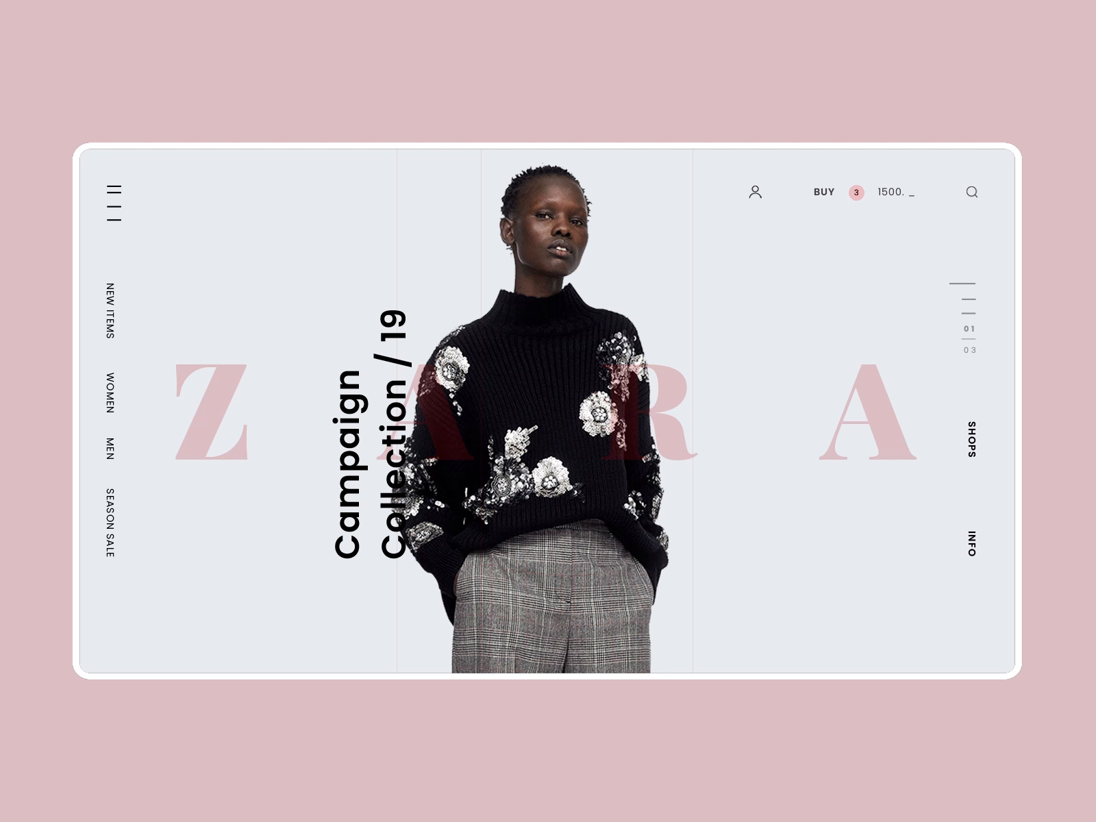 Zara Online Store Main Page Animation by Nik Wicinin on Dribbble