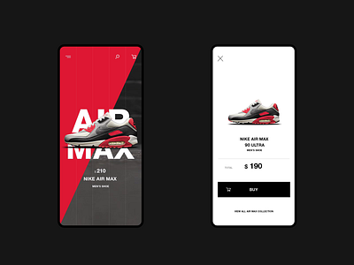 Nike Online Store Mobile Cart Page Animation animation concept e comerce interface mobile nike online shop promo ui ux webdesign
