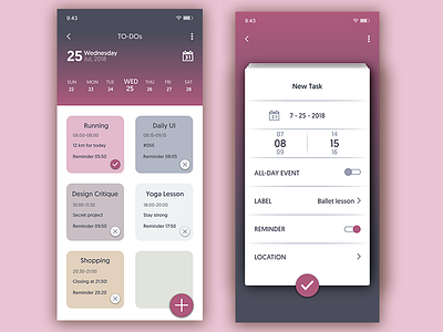 Daily UI #042 challenge daily ui dailychallenge mobile todolist ui ui design user interface ux ux design web design