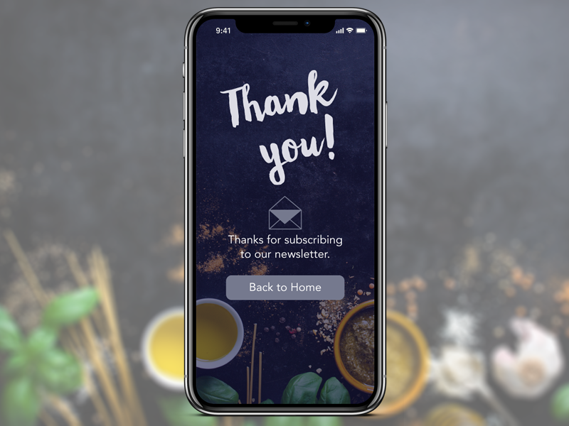 Daily UI #077 challenge newsletter thanks interface mobile dailychallenge uichallenge dailyui ui