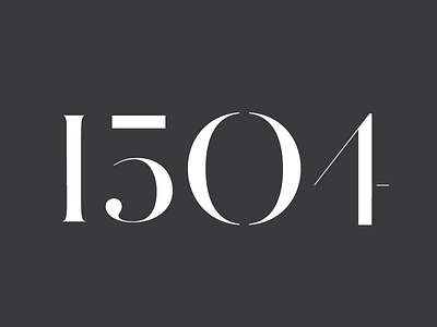 1504 identity logo modern numerals serif typography