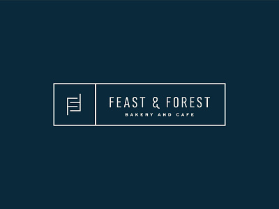 Feast & Forest brand clean food identity logo mark menu restaurant simple typography