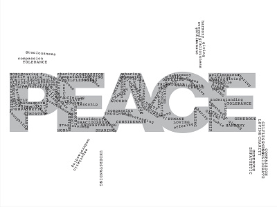 Failed Experiment holiday letters peace text image typography