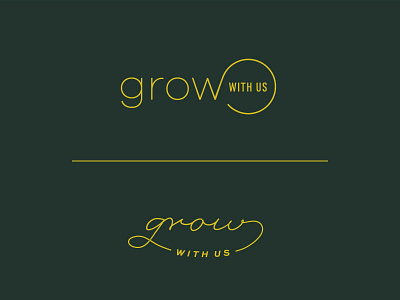 Grow with Us branding elegant event event branding green grow logo typography