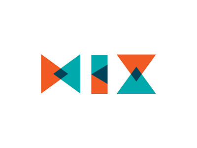 MIX Event Series aqua bold branding bright environmental geometric identity logo orange sustainable typography