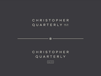 Christopher Quarterly branding classic identity magazine modern sans serif simple typography