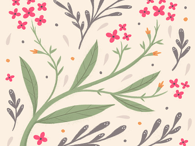 Floral Pattern design floral flowers gouache hand drawn illustration pattern plants print and pattern surface pattern