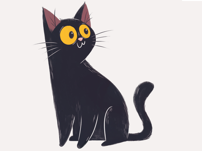 Black Cat by Nicole Standard on Dribbble
