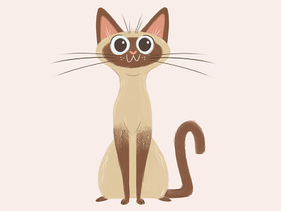 Siamese Cat cat character design children illustration illustration kitty painting pet siamese siamese cat