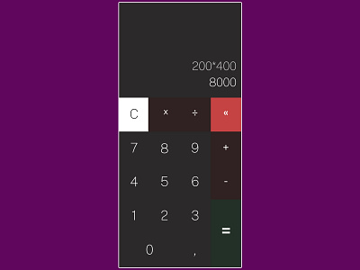 DailyUI::004 calc calculator calculator ui dailyui dailyui 004 numbers