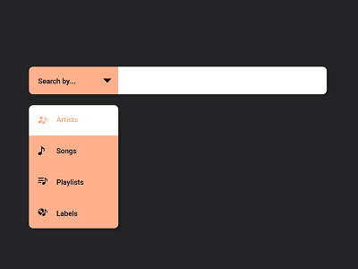 DailyUI::027 (Dropdown) adobe xd dailyui dailyui027 dailyui100 dropdown ui