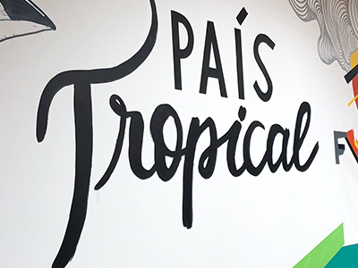 Wall lettering - País Tropical art handlettering handtype lettering posca type wall wallart