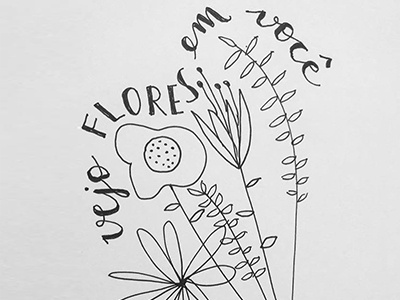 I see flowers in you brushlettering handlettering handtype lettering paint type watercolor