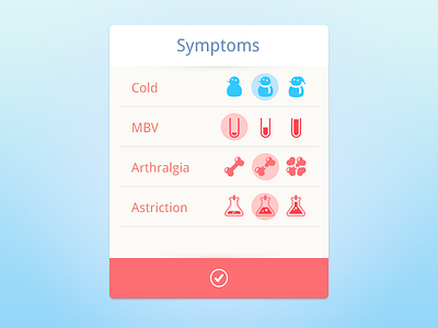 Symptoms UI button flat icon symptoms ui