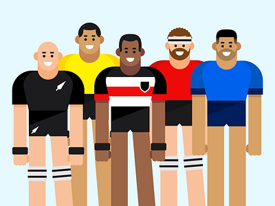 Rugby Character Illustrations 1