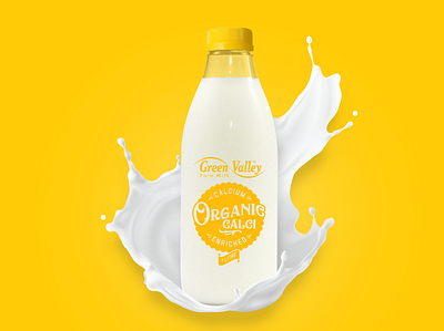 Organic calcium enriched milk calcium dairy drink milk milk product packaging product label vintage