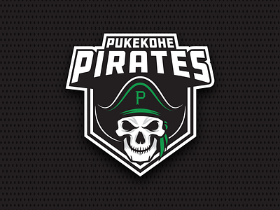 Pukekohe Pirates badge illustration illustrator logo pirates pukekohe softball sport team mascot vector