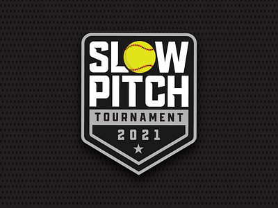 Slow Pitch Tournament 2021 badge badge logo pukekohe slow pitch softball tournament vector