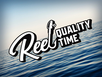 Reel Quality Time adobe illustrator boat name decal fishing fishing boat illustration reel softbait vector vinyl sticker