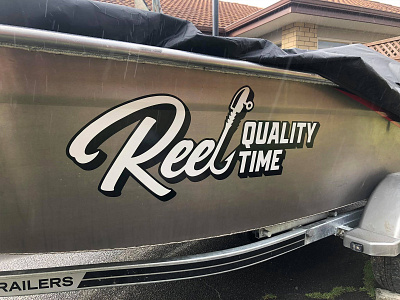 Reel Quality Time - boat decal