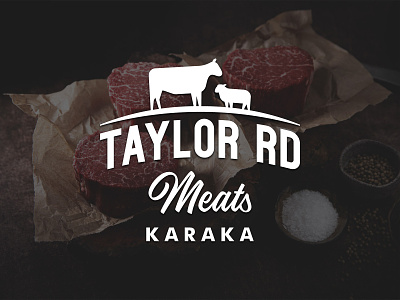 Taylor Road Meats artisan meat branding butcher home kill logo taylor road meats vector