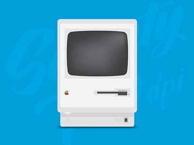 Macintosh Plus apple computer illustration mac macintosh macintosh plus old school retro vector