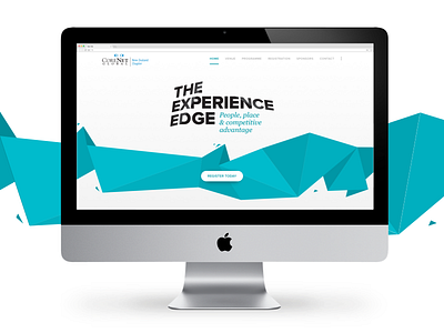 The Experience Edge abstract bodymovin conference cre homepage layout real estate teal ui design web design