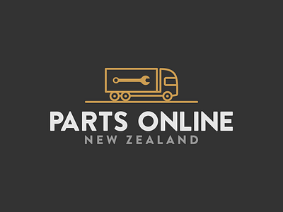 NZ Parts Online Logo brandon grotesque line logo logotype monoline truck parts