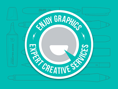 Enjoy Graphics Badge Logo badge brand enjoy graphics graphic design logo self promotion sticker