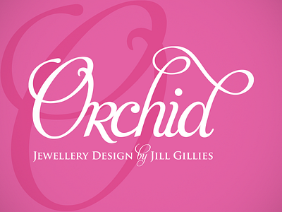 Orchid Jewellery Design aphrodite brand identity jewellery logo orchid pink script typography