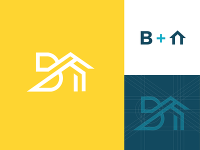 Bright Real Estate brand design branding discarded home house icon identity identity design logo mark real estate realtor rejected