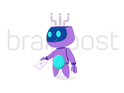 Robot Mascot Concept branding consept design icon illustration mascot mascot design purple robot ux vector