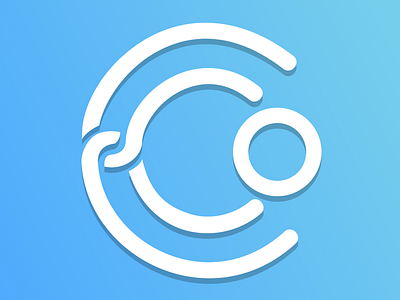 CCO LOGO blue cc cco design flat icon logo