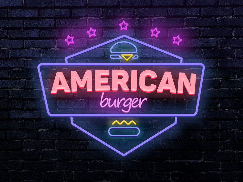 American Burger Logo by Wilfison Batista on Dribbble