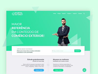 Portal Exterior Template blog brazil design flat design mock up shapes site site design template triangles web site