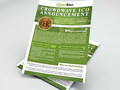 CrowdWave Infographic blockchain cryptocurrency design illustration infographics