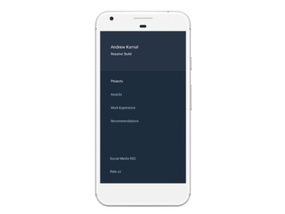 Resume' App UI