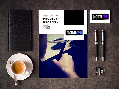 DigitalCPR Proposal branding concepts design graphics logos mockups product design