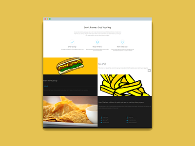 SnackRunners Landing Page branding concepts design graphics mobile