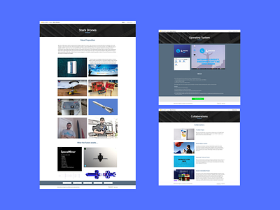 Stark Drones Site Update v2 branding concepts design graphics product design