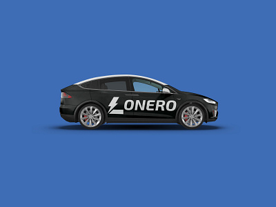 Lonero Tesla X Car Wrap banners branding concepts design graphics logo mockups product design