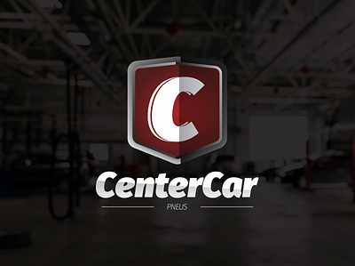 Center Car Pneus branding design illustration logo typography