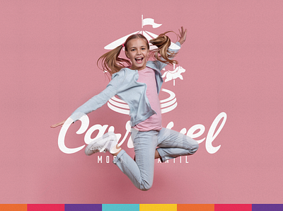 Carrossel Moda Infantil branding design illustration logo vector
