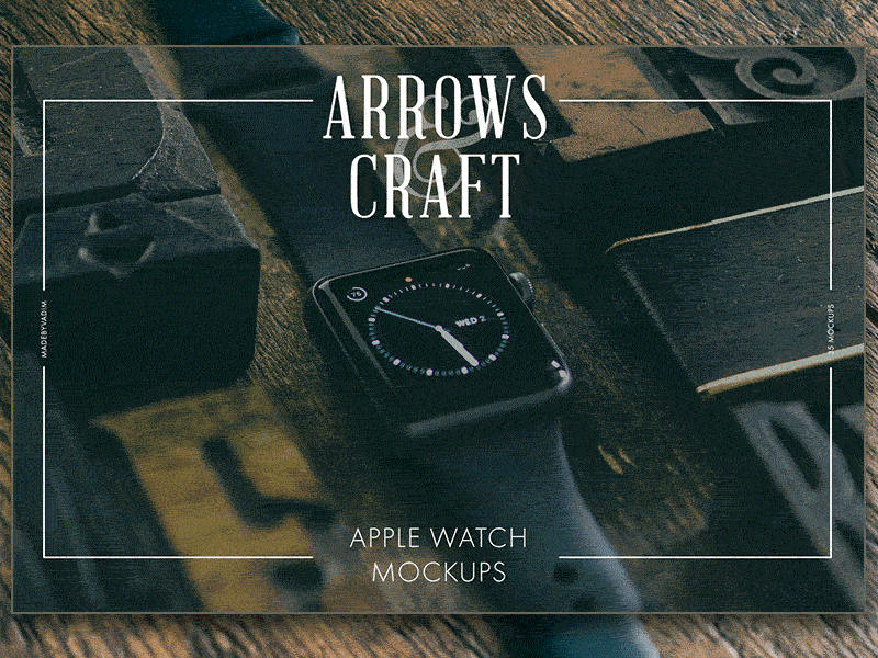 Arrows & Craft + Freebie apple watch background design free freebie iphone mockup photo promo tattoo watch wood