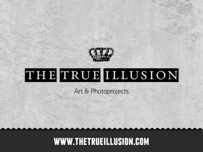 The True Illusion new logo black crown grey logo pattern